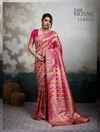 Mosaic By Sethnic Pure Satin Jacquard Border Designer Saree
